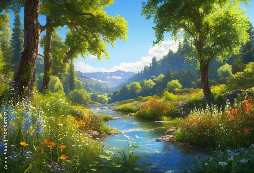 lush vibrant landscape reflecting beauty nature following successful environmental restoration initiatives, biodiversity, wildlife, flora, fauna, greenery lush vibrant landscape reflecting beauty nature following successful environmental restoration initiatives, biodiversity, wildlife, flora, fauna, greenery