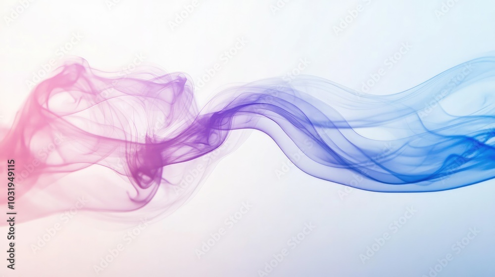 Wispy trails of smoke blending softly on a white background, offering a simple, minimalist effect for advertising, backgrounds, and artistic projects. Wispy trails of smoke blending softly on a white background, offering a simple, minimalist effect for advertising, backgrounds, and artistic projects.