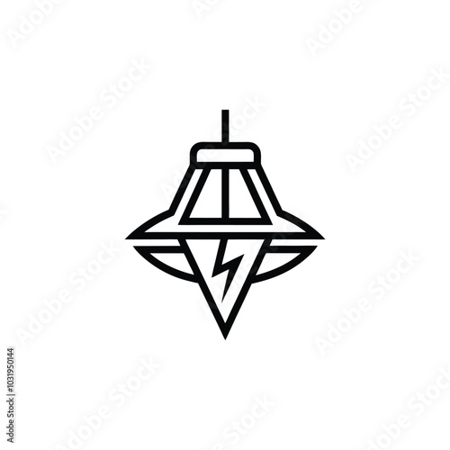 Energy Lighting Silhouette Vector Illustration Design