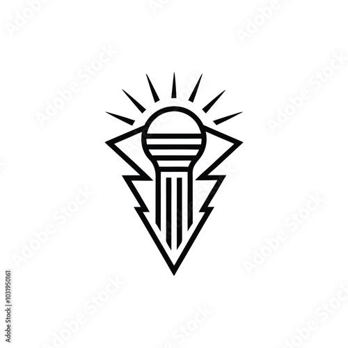 Energy Lighting Silhouette Vector Illustration Design