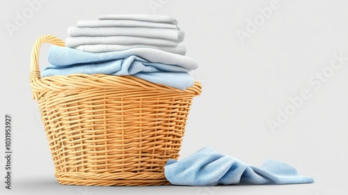 Laundry Basket Filled with Clothes