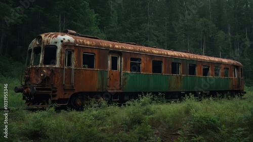 old train in the countryside