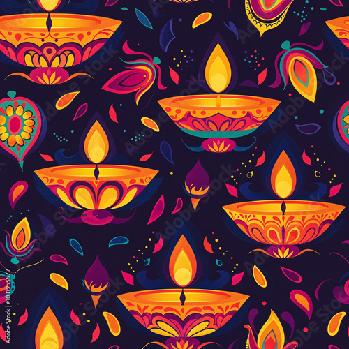 seamless pattern india holiday color sstkDiwali photo