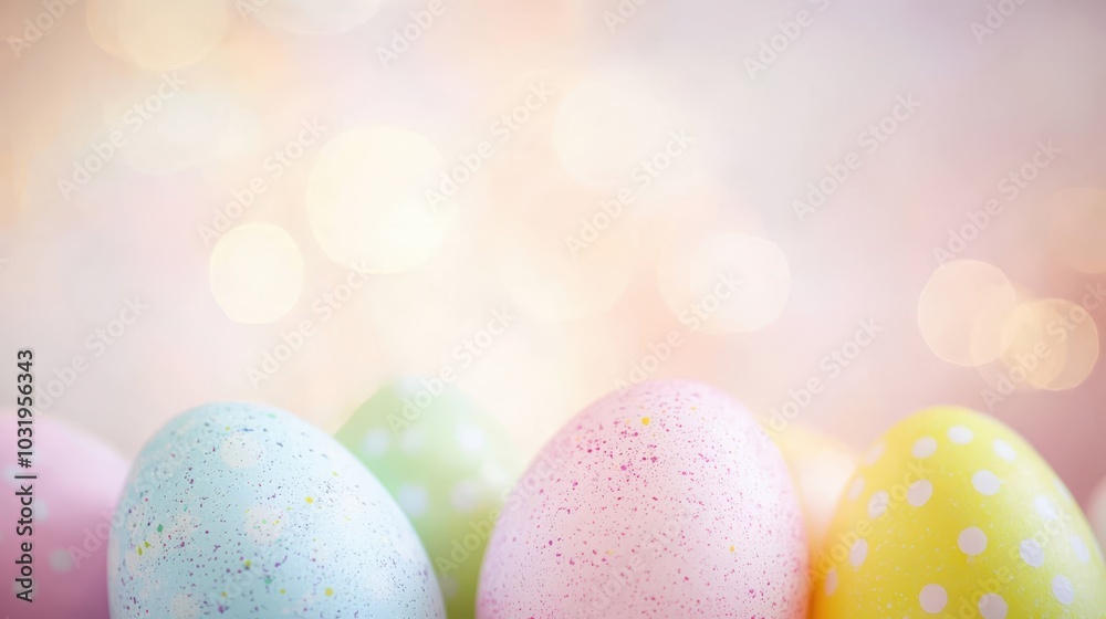 Easter eggs and flowers on a pastel blue background, symbolizing springtime celebration and decoration. Easter eggs and flowers on a pastel blue background, symbolizing springtime celebration and decoration.