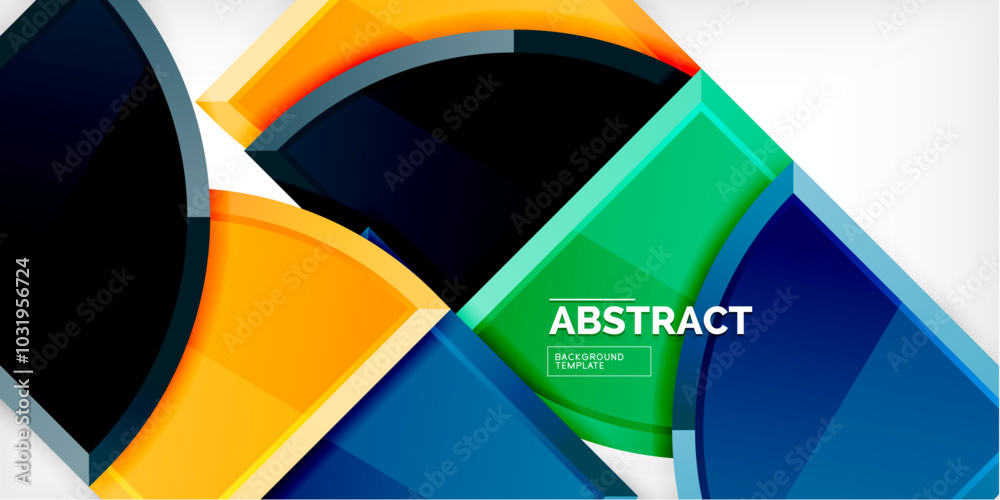 Glossy circles geometric background. Vector Illustration For Wallpaper, Banner, Background, Card, Book Illustration, landing page