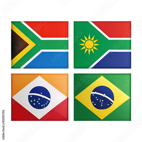 South America map 3d illustration