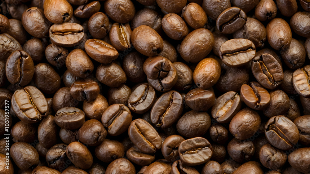 Texture of coffee beans Texture of coffee beans
