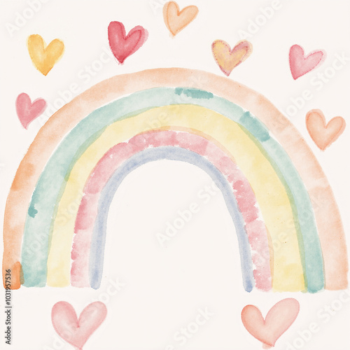Watercolor Rainbow Forest Illustration - A Magical World of Colors and Wonders