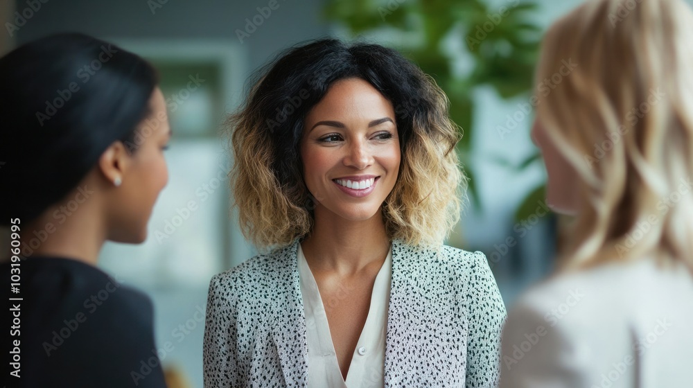 Fototapeta premium Women in consulting meeting with clients to provide expert advice, driving business strategies and delivering key insights