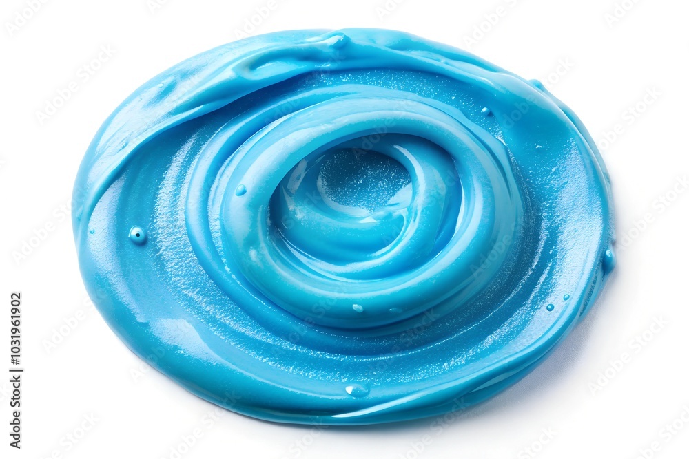 Smear and swirl of blue cosmetic gel isolated on transparent background Smear and swirl of blue cosmetic gel isolated on transparent background