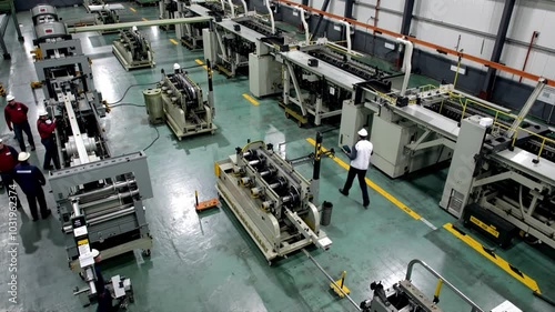 The worker are working in the factory 