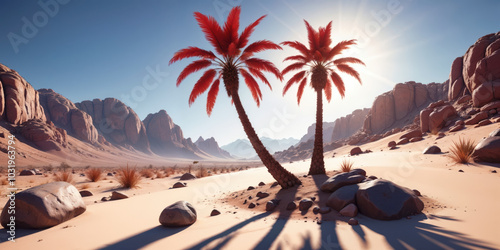 Desert Oasis under a Blazing Sun - desert1 photo