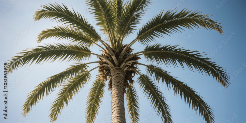 Obraz premium Swaying Palms Under the Tropical Sky - palm trees4