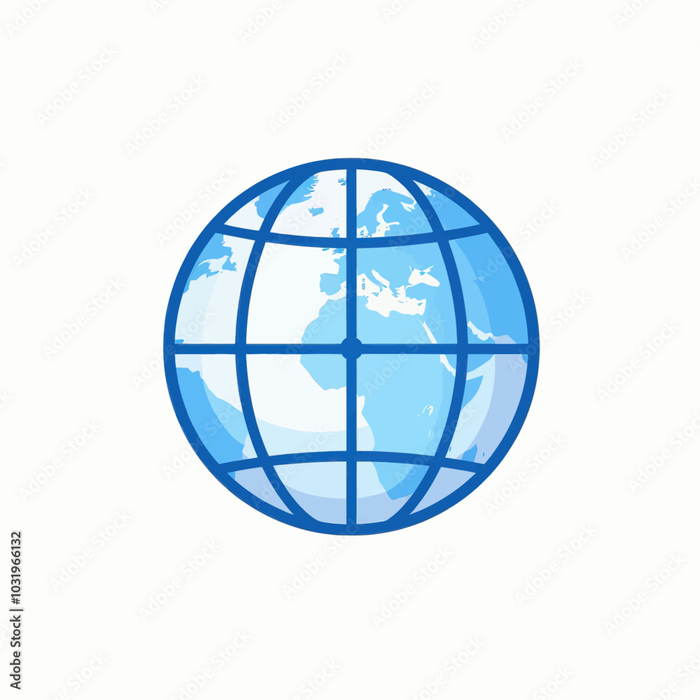 Blue Globe with World Map Icon
Blue Globe with World Map Icon