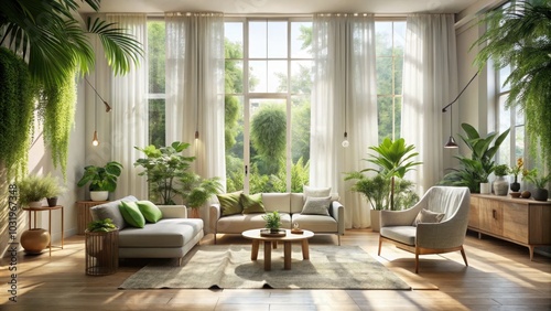 Serene Living Space with Long Exposure for Calmness and Clarity - A Breathable Environment for Relaxation and Comfort