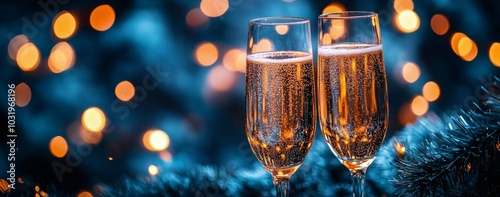 Celebrating with sparkling drinks in elegant glasses during a festive evening...