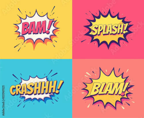 Comic Book Sound Effects  
keywords: comic, sound, effects, boom, bam, pow, cartoon, explosion