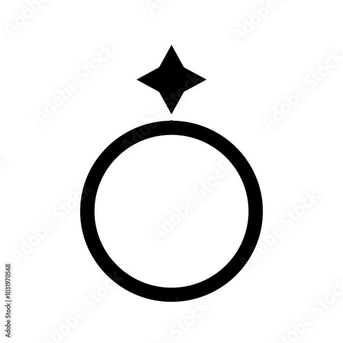 Engagement Ring glyph icon