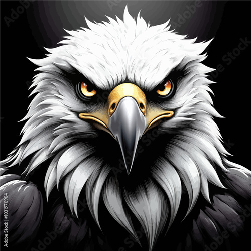 Eagle Head Close Up 
