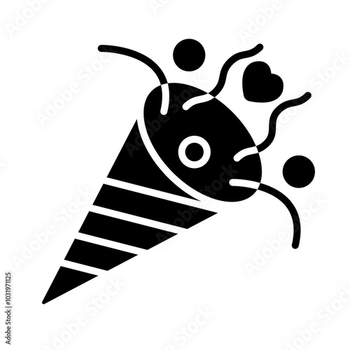 Wedding Confetti glyph icon