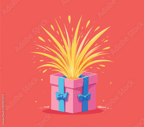 Gift Box Exploding with Joy 
