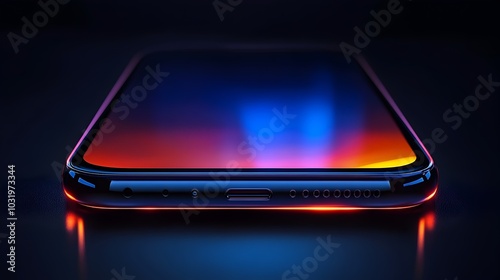 Wallpaper Mural Sleek and Vibrant Smartphone in Dramatic Lighting Torontodigital.ca