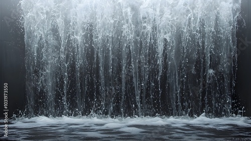 Flowing Water Graph Visualizing Rainfall Levels Over Time in a Natural Setting