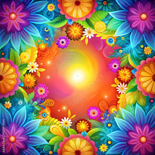 a colorful vibrate bright color template photo