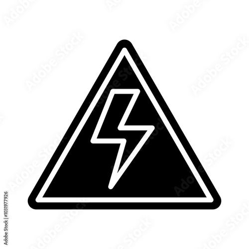 High Voltage Sign glyph icon Free Download High Voltage Sign glyph icon - GFXLoad