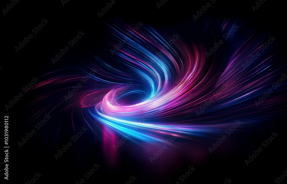 Abstract glowing lines swirl in a vibrant blue and pink vortex, creating a sense of energy and movement. Abstract glowing lines swirl in a vibrant blue and pink vortex, creating a sense of energy and movement.