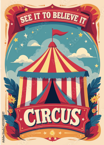 Vintage Circus Poster Design 
