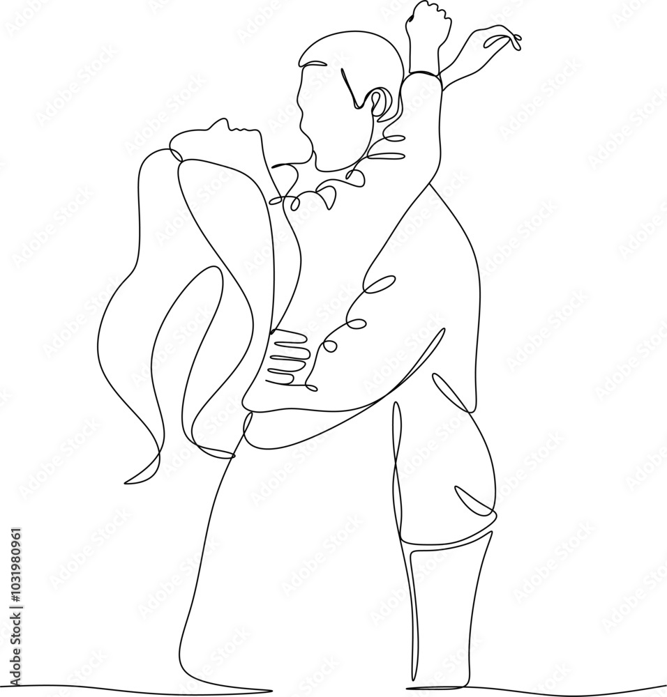 Vector drawing of happy couple man and woman. For use as a flyer template or for use in web design. Vector drawing of happy couple man and woman. For use as a flyer template or for use in web design.