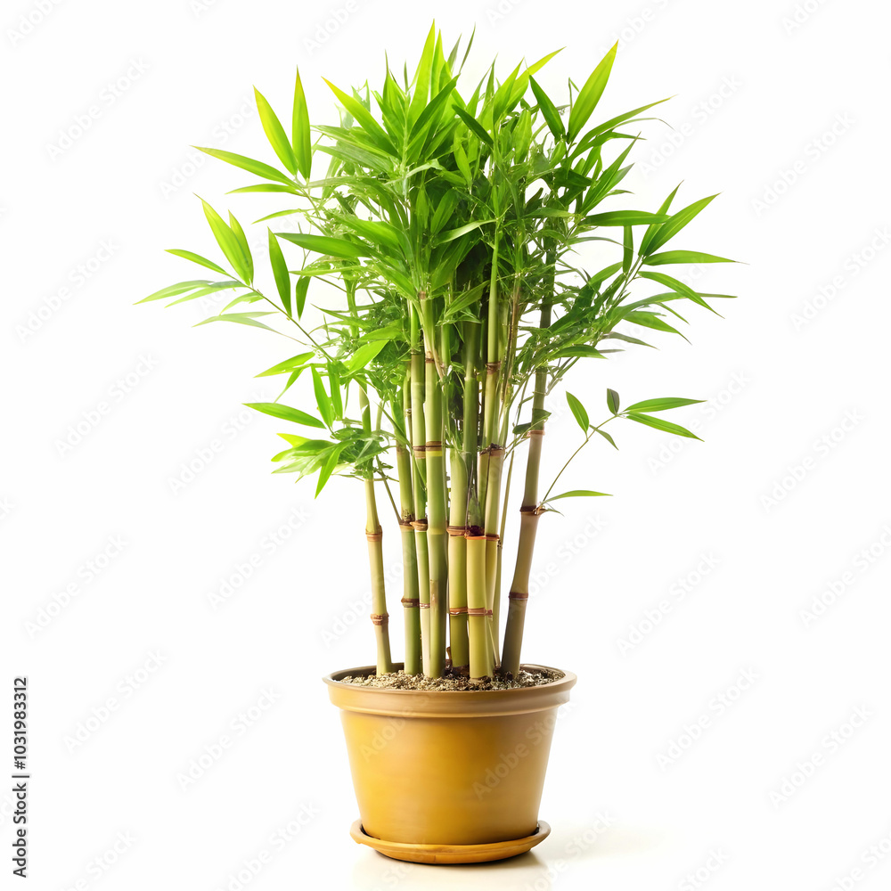 bamboo plant on white background