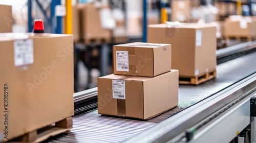 Efficient Scanning and Sorting of Boxes on Conveyor Belt in Modern Warehouse Operations