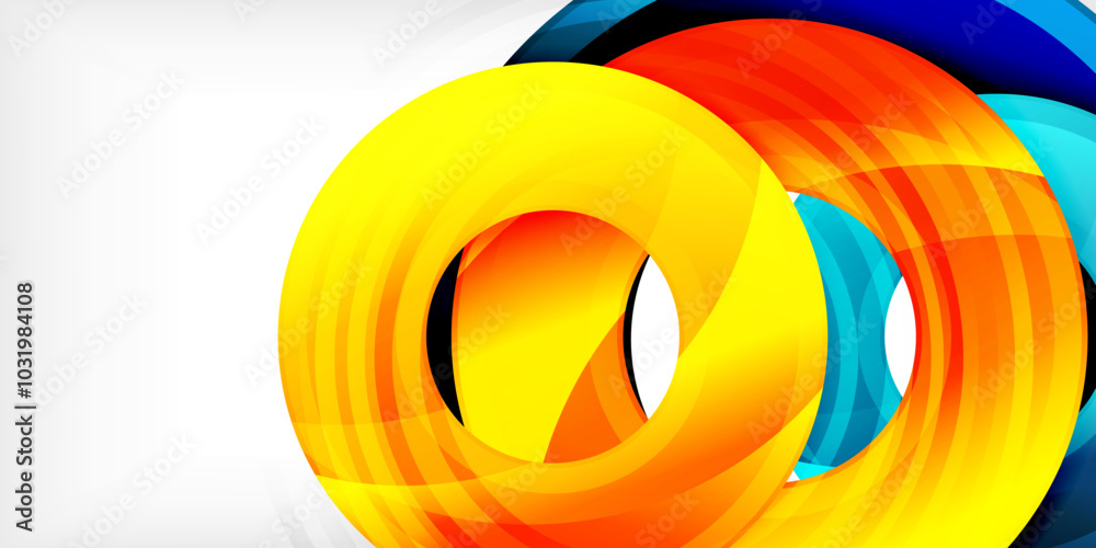 Bright colorful circles with light effects. Abstract background Bright colorful circles with light effects. Abstract background
