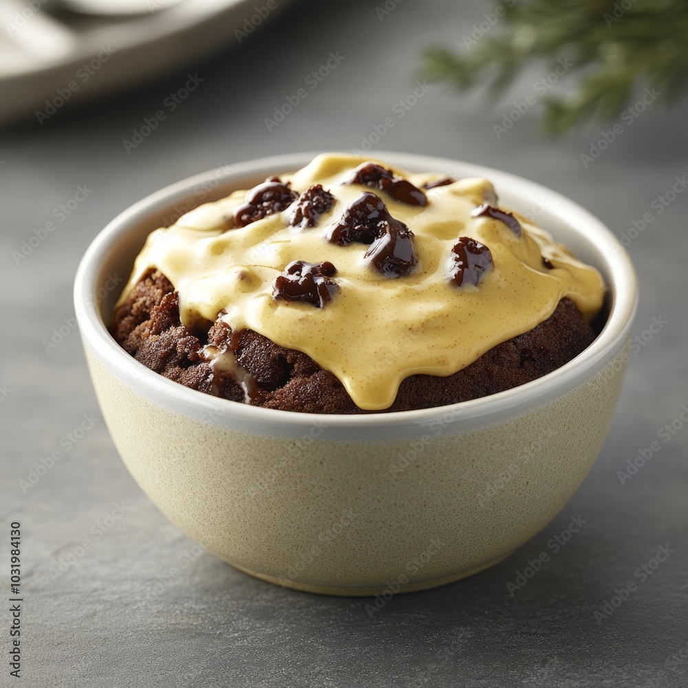 A bowl of chocolate dessert topped with creamy frosting and chocolate chips. A bowl of chocolate dessert topped with creamy frosting and chocolate chips.