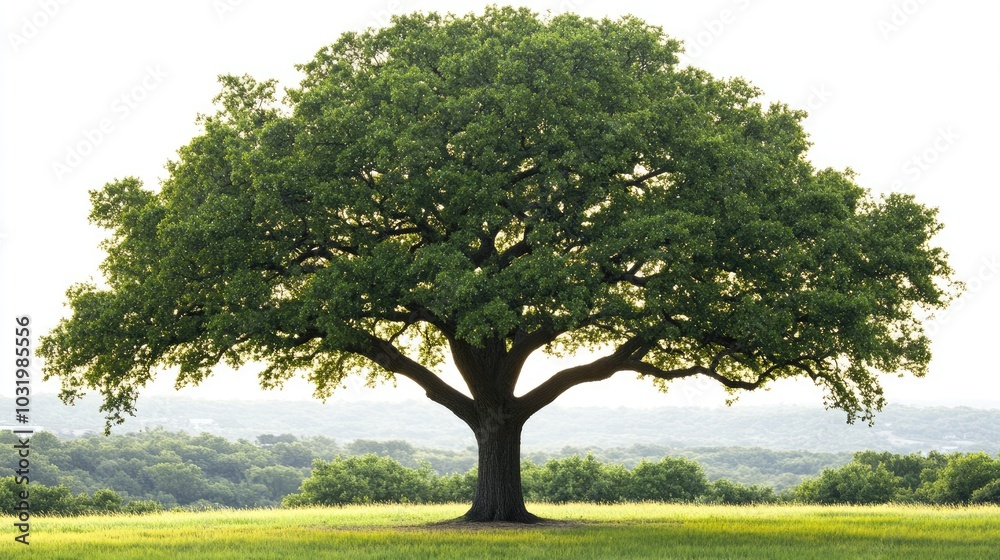 Fototapeta premium Majestic Tree on a Sunny Horizon