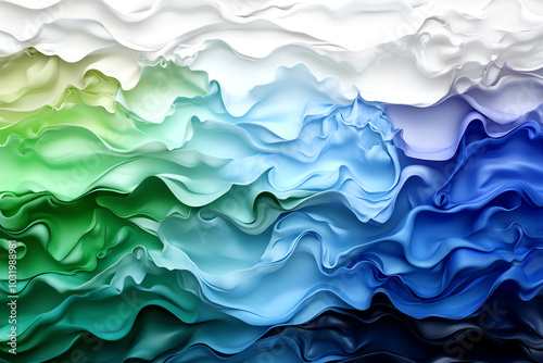 Colorful wave patterns in fluid design.