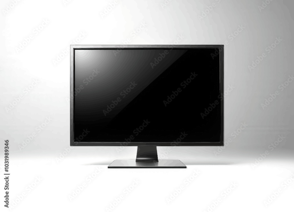 Black Computer Monitor on White Background
Black Computer Monitor on White Background