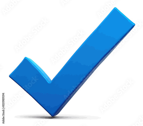 Blue 3D Check Mark 
