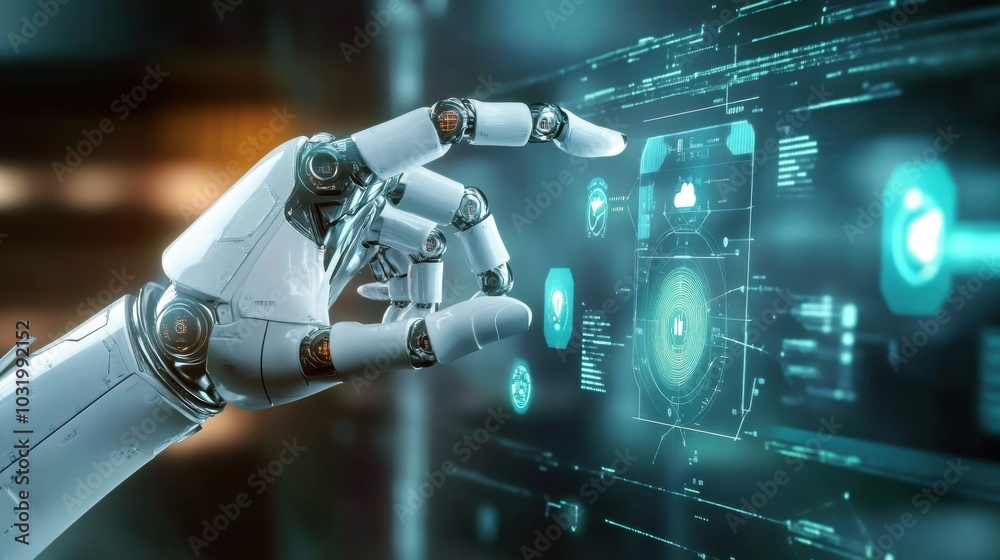 Obraz premium Intelligent factory and Industry 4.0 management.