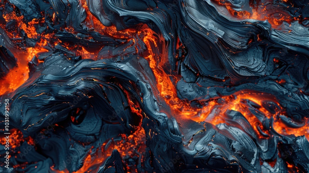 Abstract patterns of flowing lava Abstract patterns of flowing lava