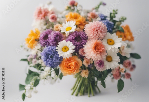 Wallpaper Mural Flower arrangement or bouquet colorful spring flowers isolated on white background transparent Torontodigital.ca