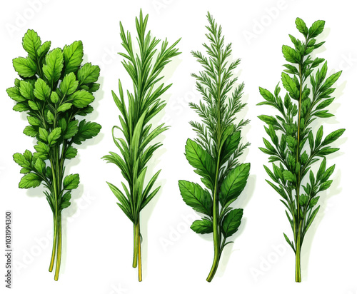Fresh Herbs Illustration  
