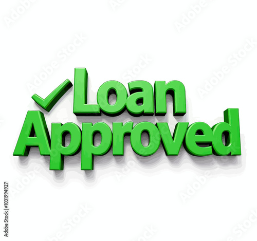 Green 3D Loan Approved Checkmark 
