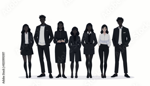 Group of Diverse Business People in Suits 
