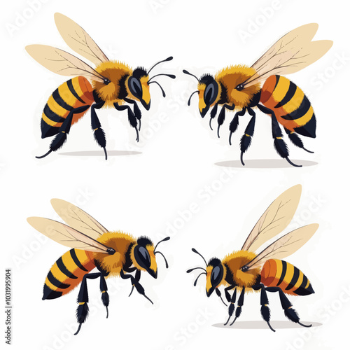 Honeybee Illustration Set 
