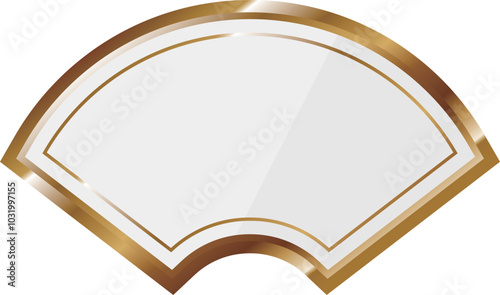 高級感のあるフレーム　ホワイト＆ゴールド