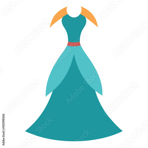 Colorful Ladies Dress Vector Design. photo