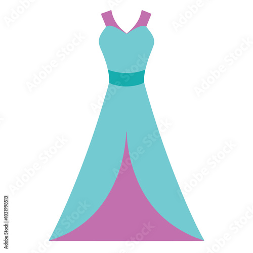 Colorful Ladies Dress Vector Design.